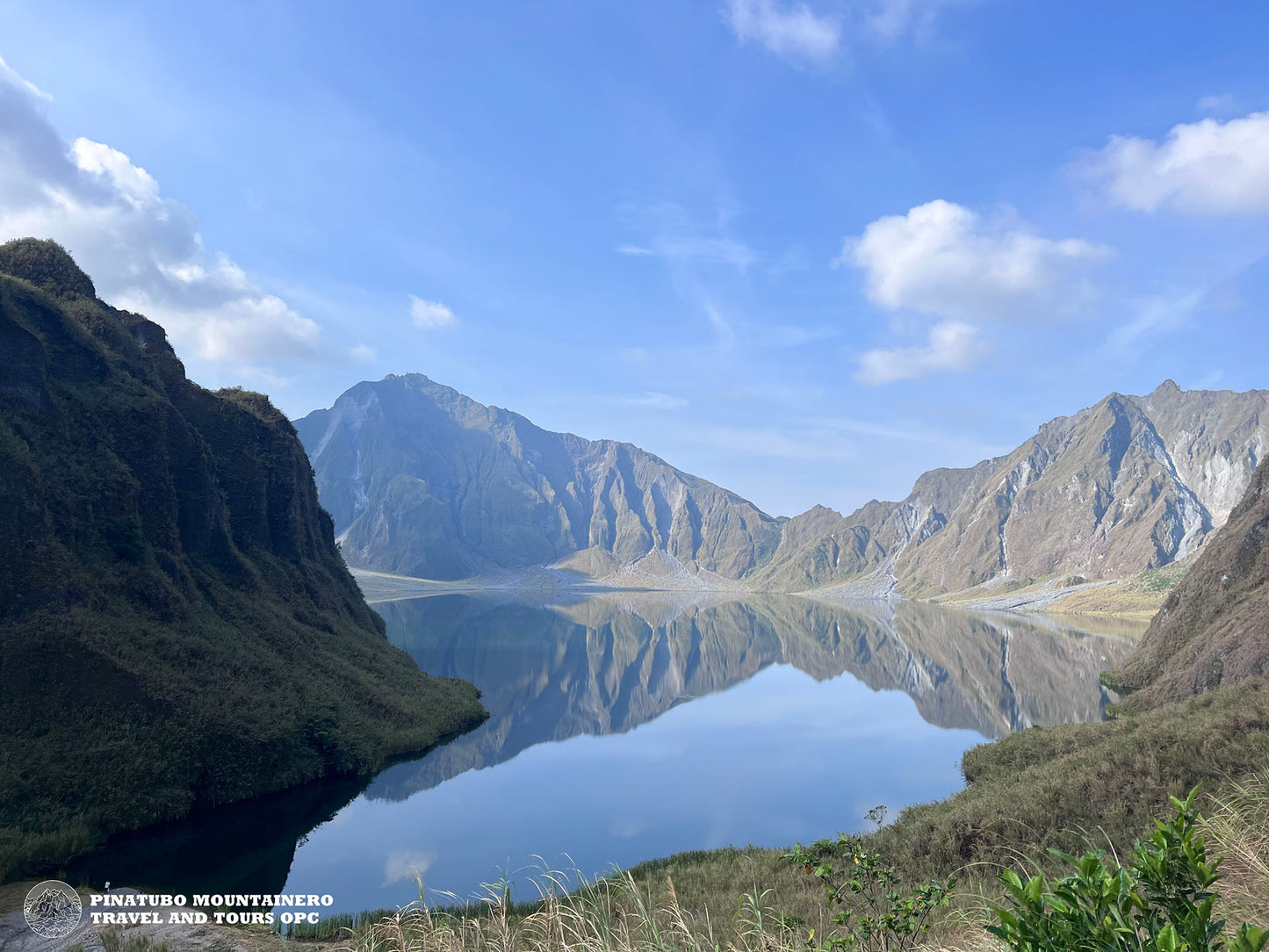 Mt. Pinatubo crater lake reflection during summer