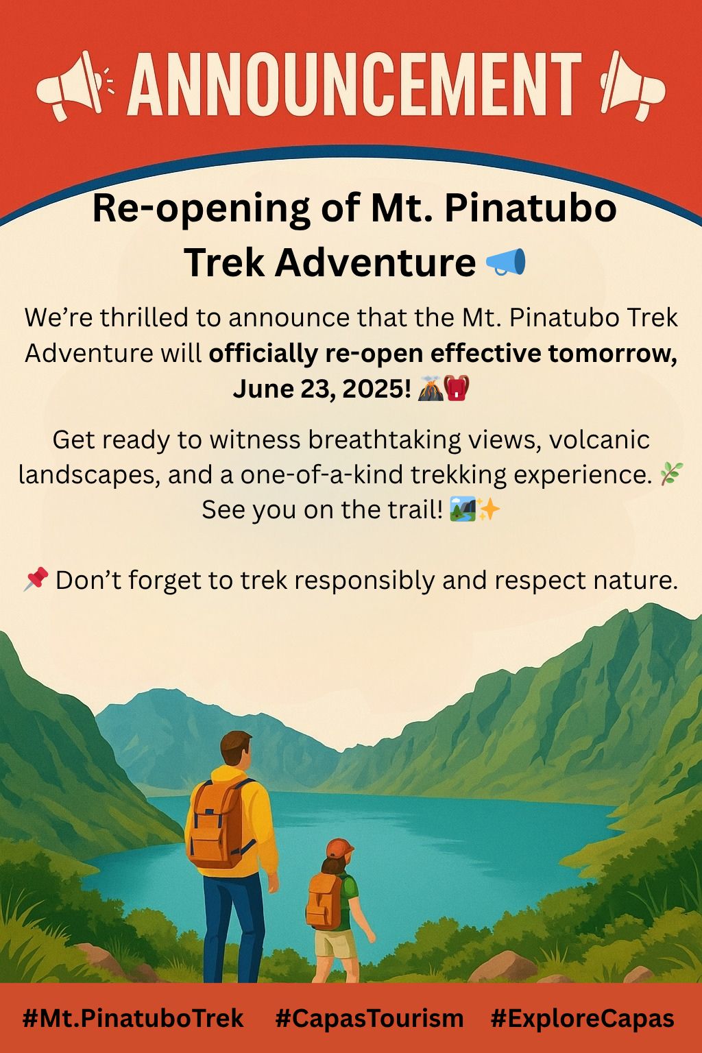 Mt. Pinatubo, Capas Trail Reopening Official Announcement