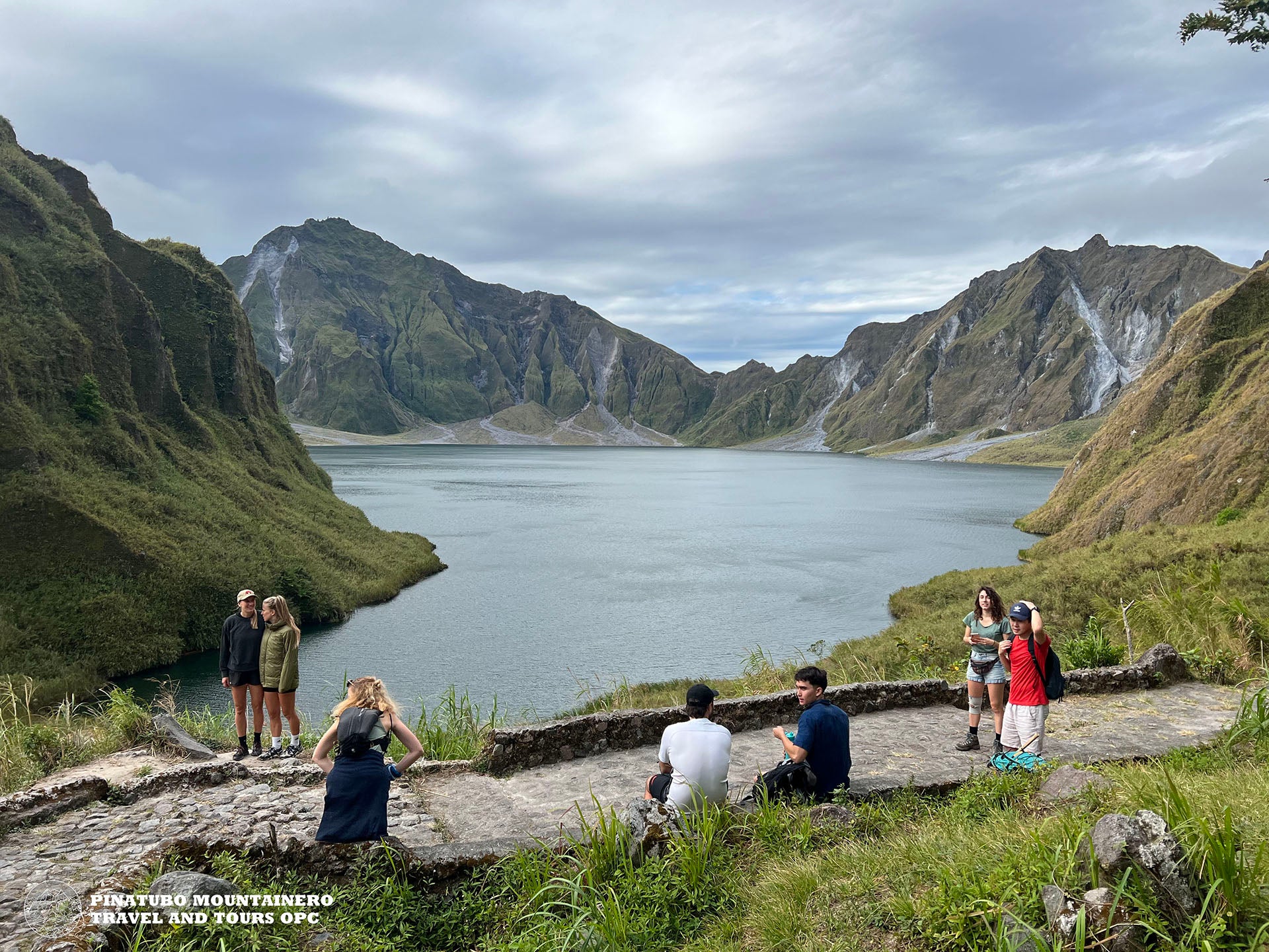 Tourists at Mt. Pinatubo rest station